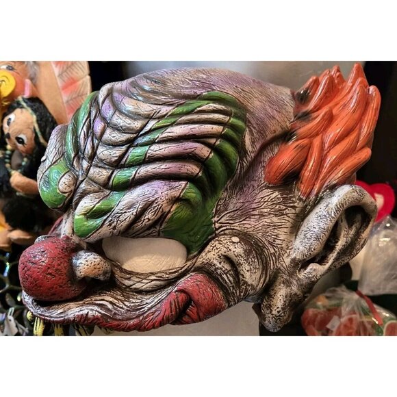 Scary Clown 2002 Disguise Mask The Fright Asylum Halloween Horror Vintage Y2K - Picture 3 of 5